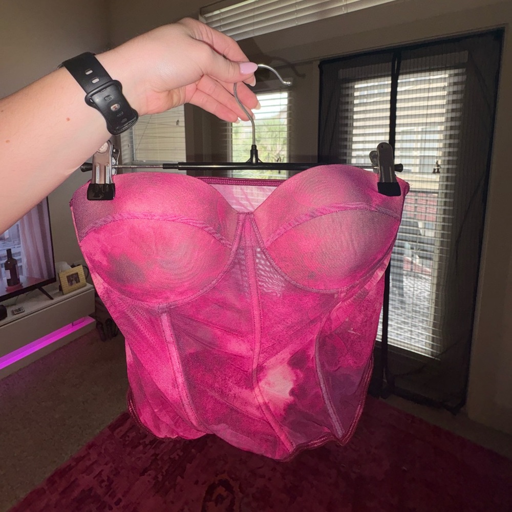Elegant Pink Bustier Top